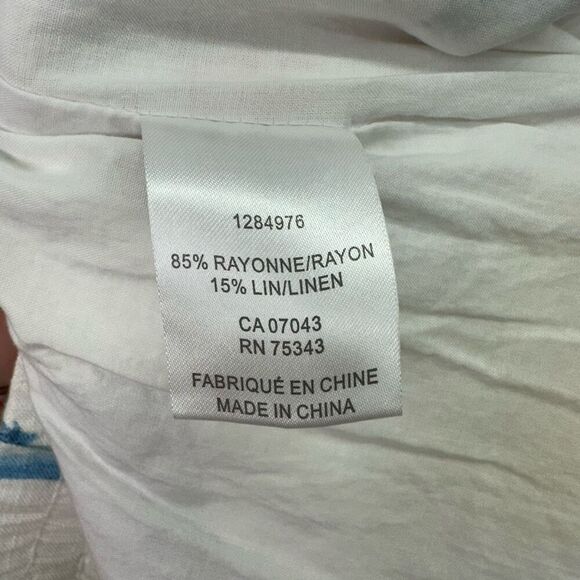 Calypso St. Barth Women’s Novelty Printed Summer Tapas Seafood Linen Blend Pull - Picture 5 of 11